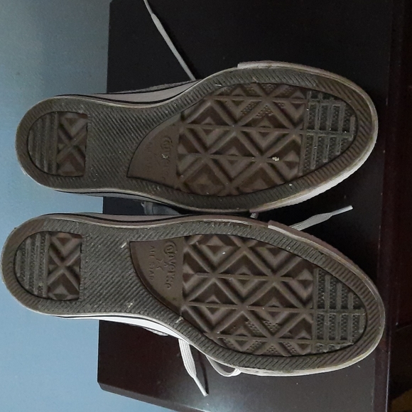 Converse Chuck Taylor All Star Grey & Glitter Fabric High Top Sneakers Size 6.5 - Picture 11 of 15